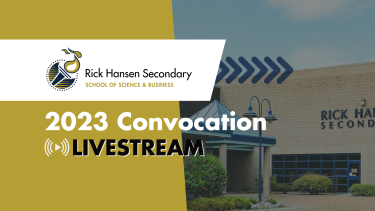 2023 Convocation Graphic for Rick Hansen Secondary